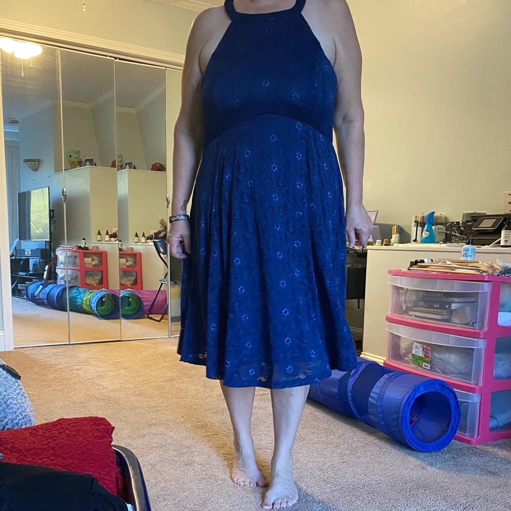 Torrid Size 16 Dark Blue Dress